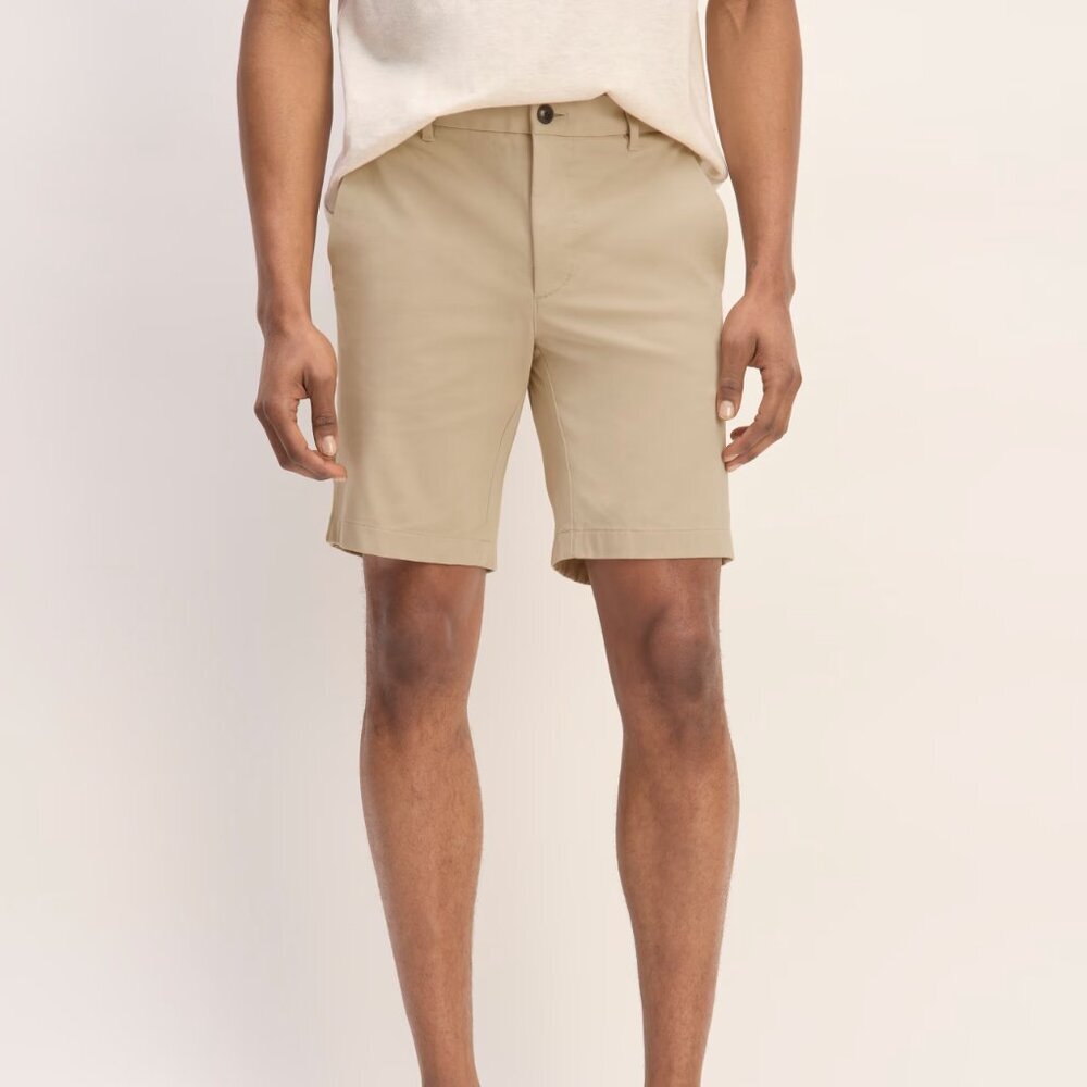 Everlane Uniform Beige The‎ Performance Chino Slim Fit Shorts Size 33